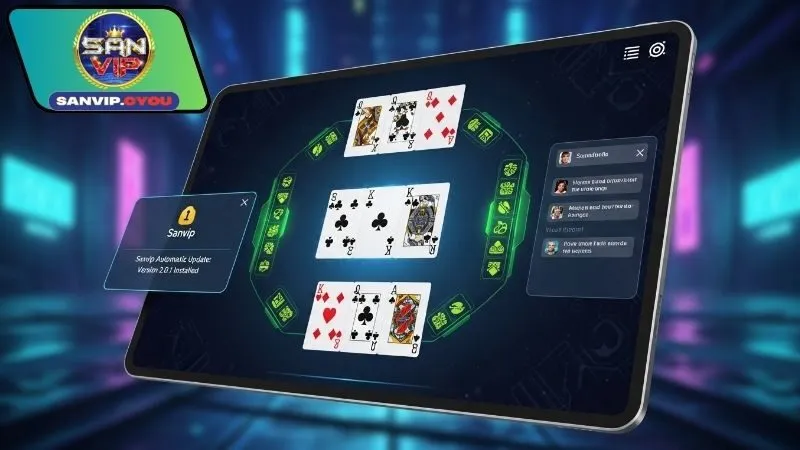 Ưu điểm của game bài trực tuyến cập nhật tự động Sanvip