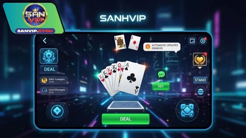 Lưu ý khi chơi game bài trực tuyến cập nhật tự động Sanvip